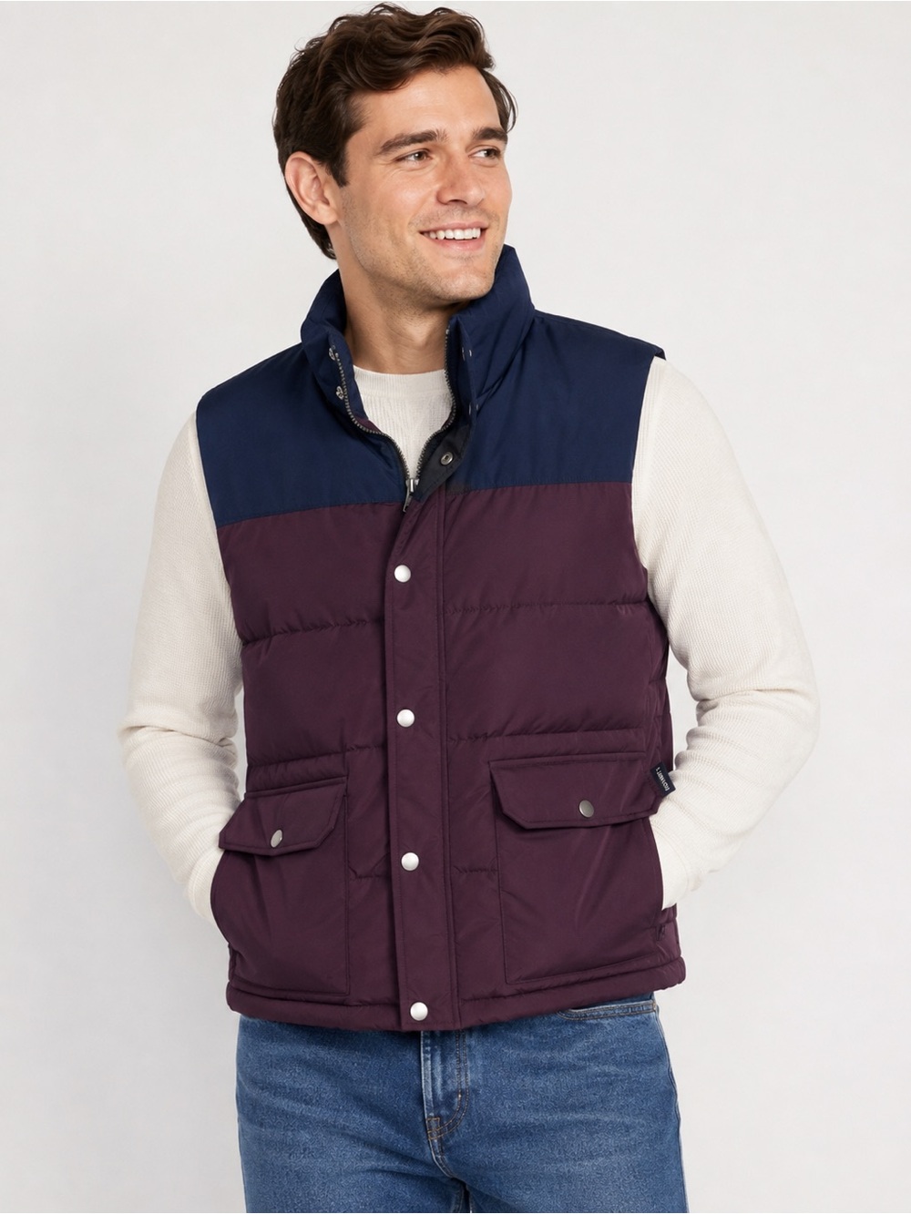 Old Navy Men’s Colorblock Puffer Vest NWT